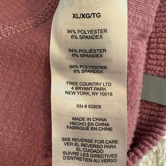 Free Country Womens Mauve Long Sleeve Cowl Neck Sweater XL Casual Cozy Timeless - Picture 10 of 14